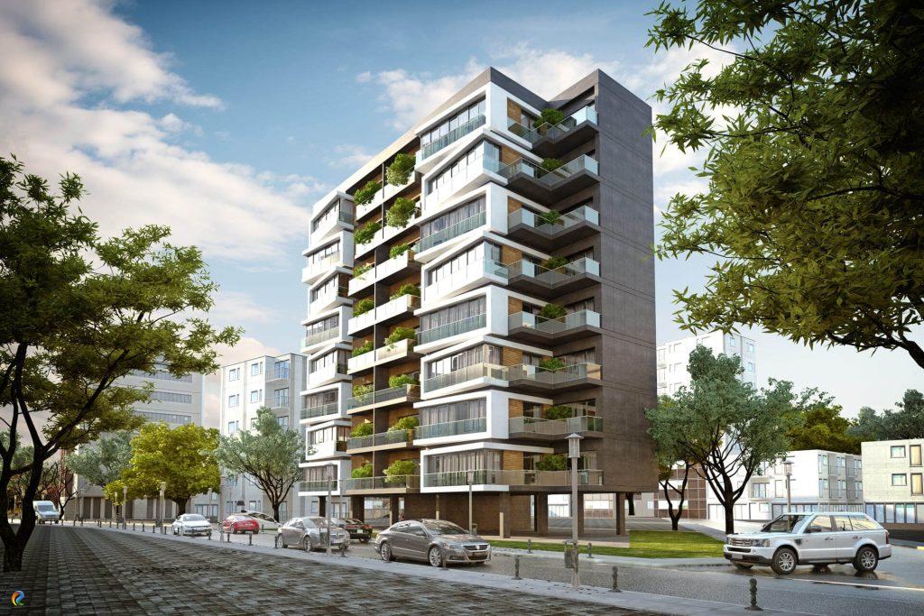 Profesyonel dış cephe tasarımı render ve bina cephe örnekleri | Professional exterior facade design render and building facade examples
