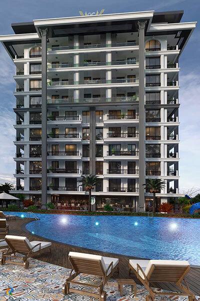 Mimari render bina cephe tasarımı ve lüks dış cephe örnekleri | Architectural render building facade design and luxury exterior examples