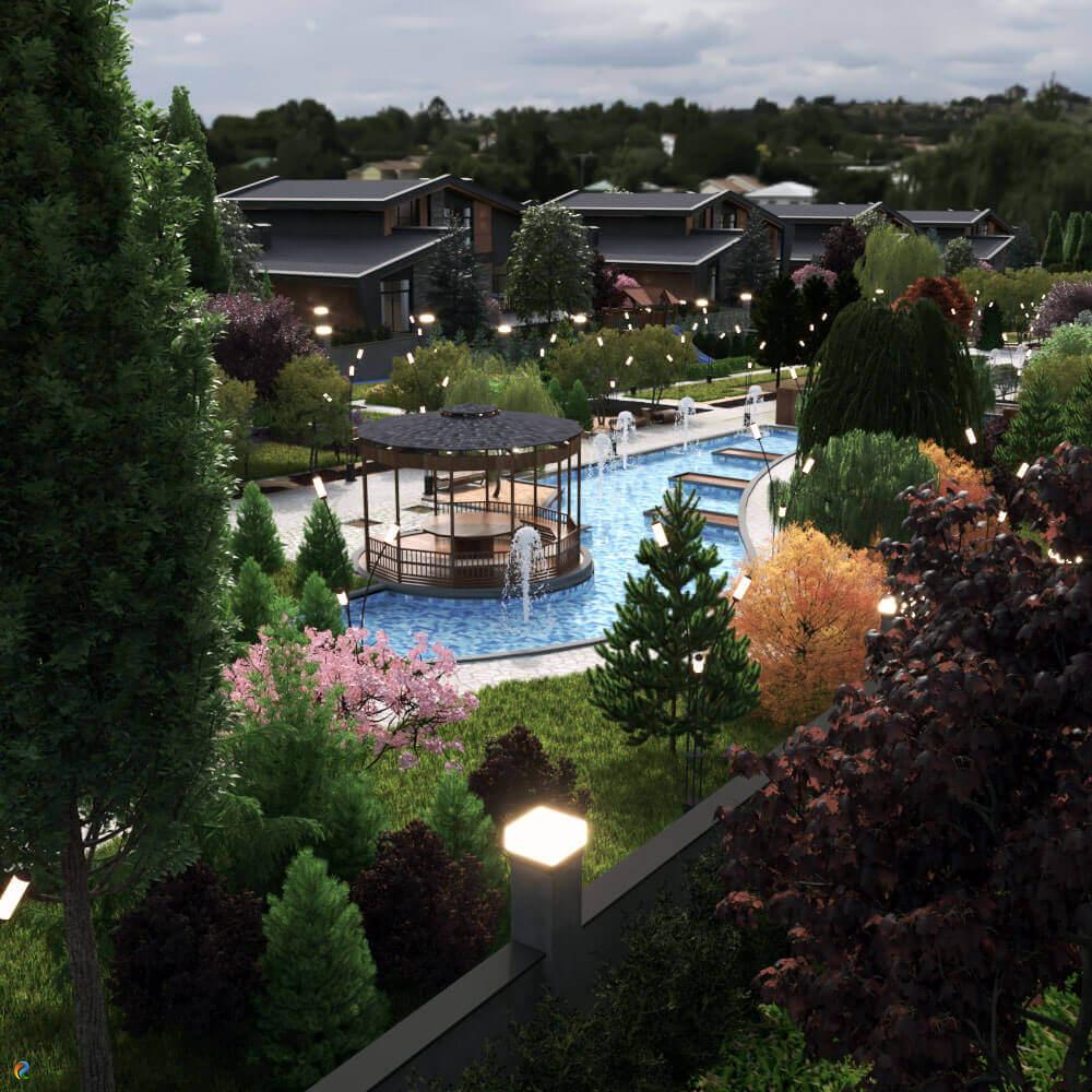 Villa dış cephe tasarımı ve lüks bahçe peyzaj örnekleri | Villa exterior facade design and luxury garden landscape examples