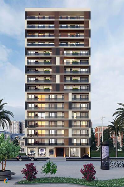 Modern apartman dış cephe tasarımı ve güncel render fiyatları | Modern apartment exterior design and current rendering prices