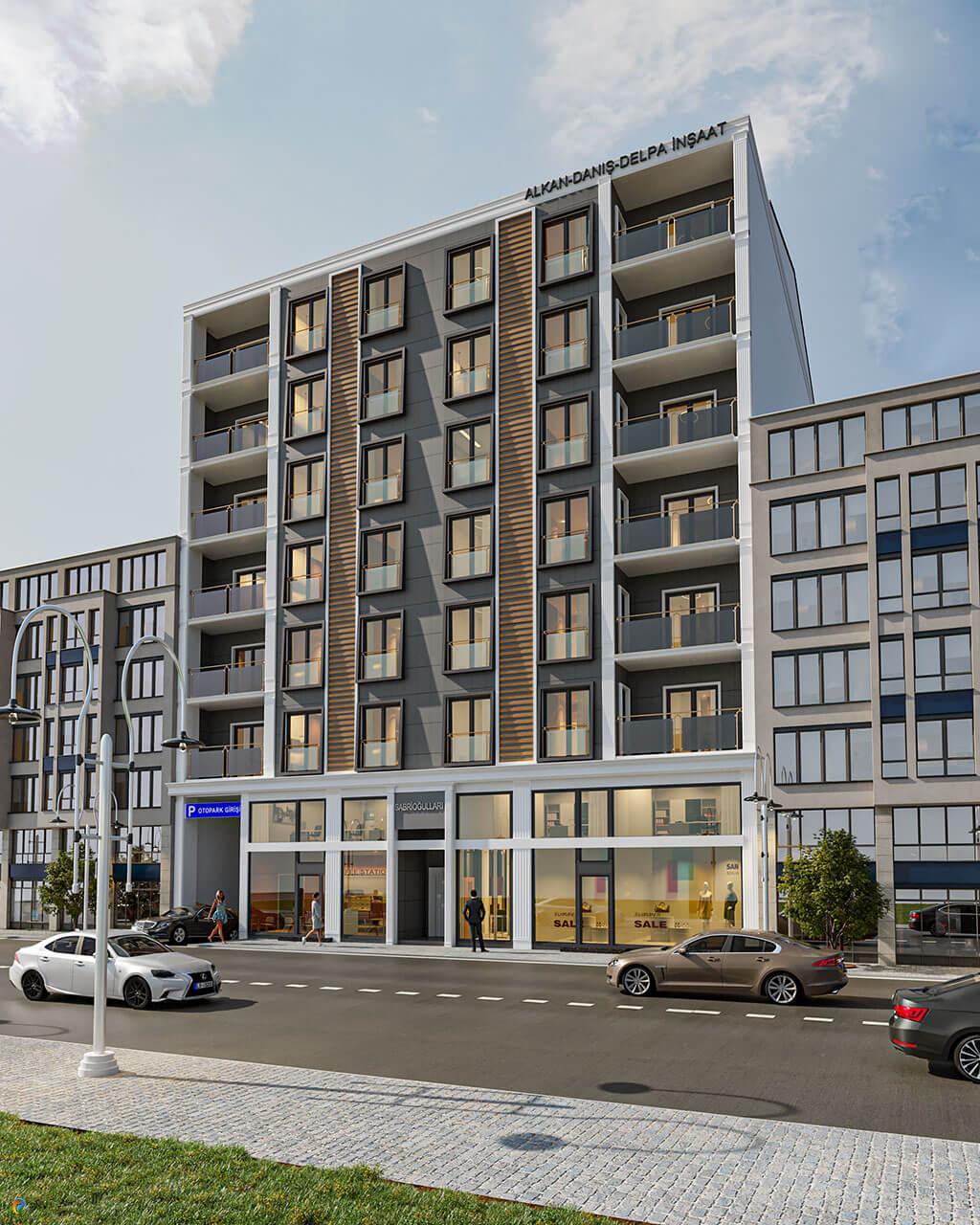 Bitişik nizam bina cephe tasarımı ve apartman dış cephe örnekleri | Attached building facade design and apartment exterior examples